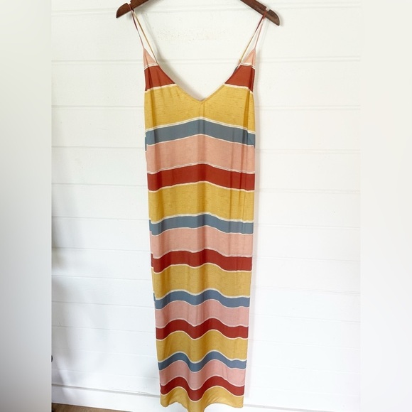 Vix by Paula Hermanny Guadalupe Milos Long Maxi Striped Multicolor Dress Medium - Picture 4 of 12